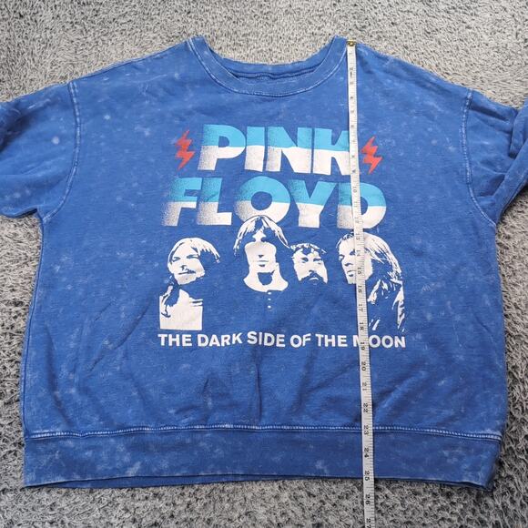 Pink Floyd Sweater Adult 2XL Blue Dark Side Of The Moon Crew Neck Pullover Rock - Picture 4 of 6